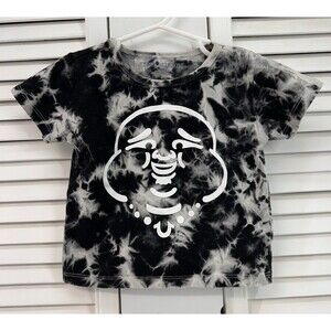 True religion size 18 black and white tie dye Buddha logo tee